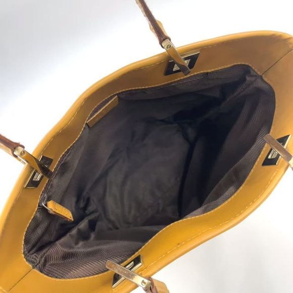 Gucci GG Pattern Canvas Brown Tote Bag Gold 002-1099 - Picture 3 of 15